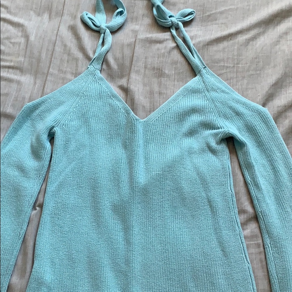 blue sweater